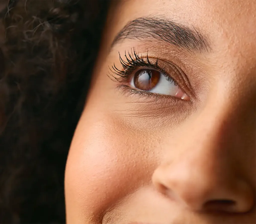 Beautiful brown eye close up